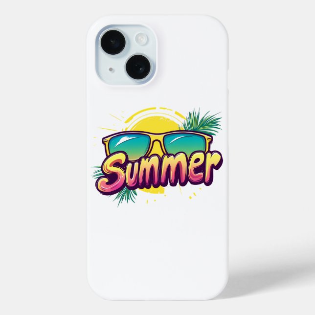 Summer Text - Colorful Summer Sunglasses Case-Mate iPhone Case (Back)