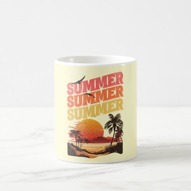 Summer text design coffee mug (Center)