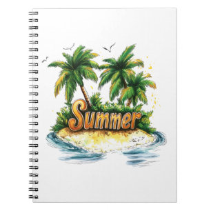 Summer Text - Tropical Summer Island Notebook
