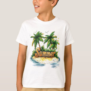 Summer Text - Tropical Summer Island T-Shirt