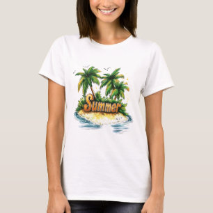 Summer Text - Tropical Summer Island T-Shirt