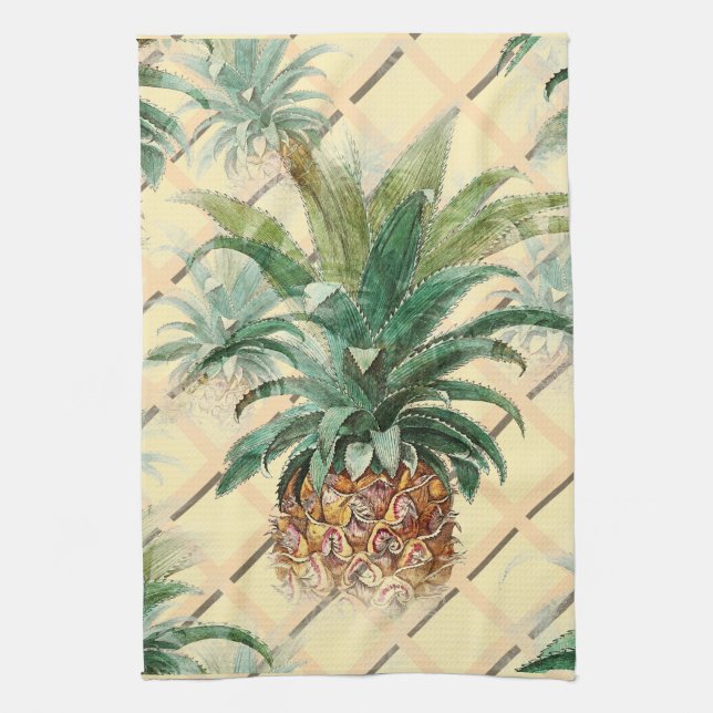 Summer Themed Pineapple  Tea Towel (Vertical)