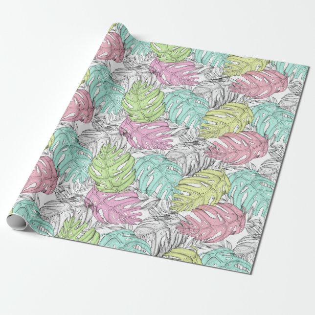 Summer themed wrapping paper (Unrolled)