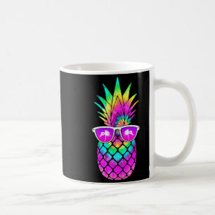 Summer Tie Dye Pineapple Sunglasses Tropical Fruit Coffee Mug
