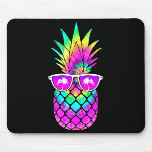 Summer Tie Dye Pineapple Sunglasses Tropical Fruit Mouse Mat