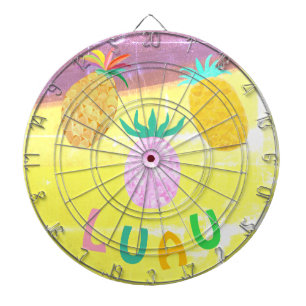 Summer Tiki Pineapple Luau Dartboard