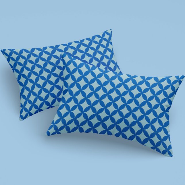 Summer tile with azure circles on baby blue pillowcase (Summer tile with azure circles on baby blue pillow case)