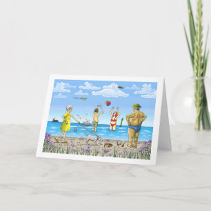 Summer time at the beach Birthday Card