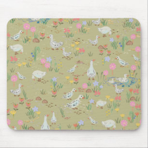 Summer time at the duck pond mouse mat