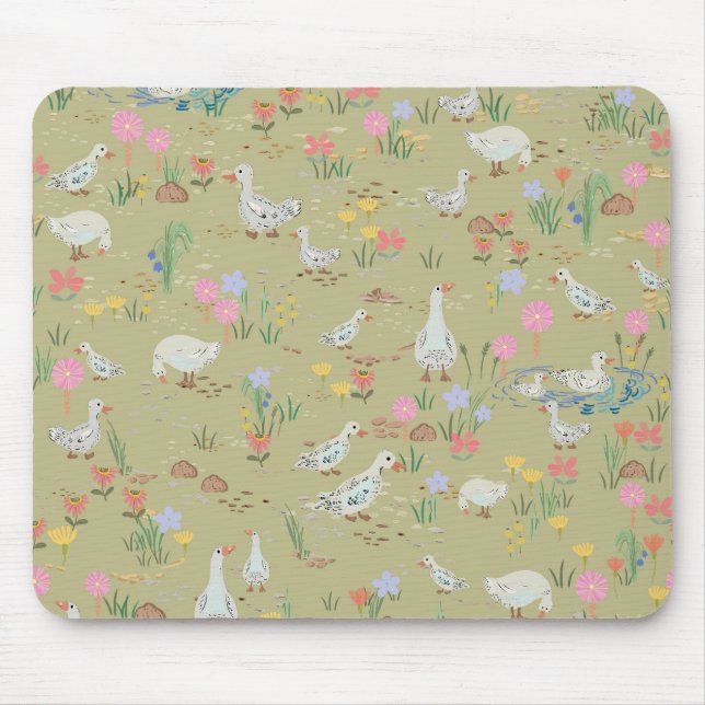 Summer time at the duck pond mouse mat (Front)