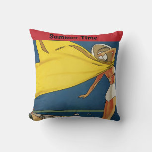 Summer Time At The Shore, edit text Cushion