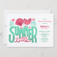 Summer Time At The Shore Invitation
