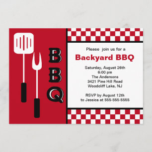 Summer Time Backyard BBQ Invitation