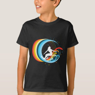 Summer Time Beach Retro Surfing Woman Surfer T-Shirt