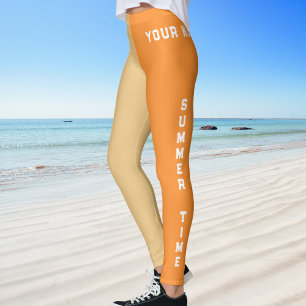 Summer Time Beach Time Sporty Named Leggings