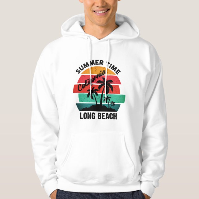 Summer Time California Long Beach Hoodie (Front)