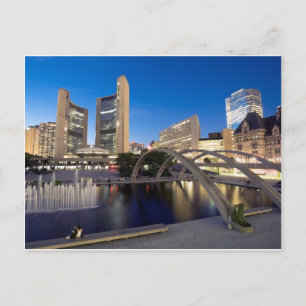 Summer Time City Hall Toronto Postcard