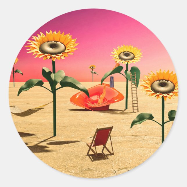 Summer Time Classic Round Sticker (Front)