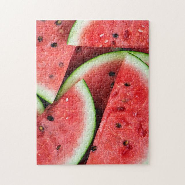 Summer Time Cold Watermelon Slices Jigsaw Puzzle (Vertical)