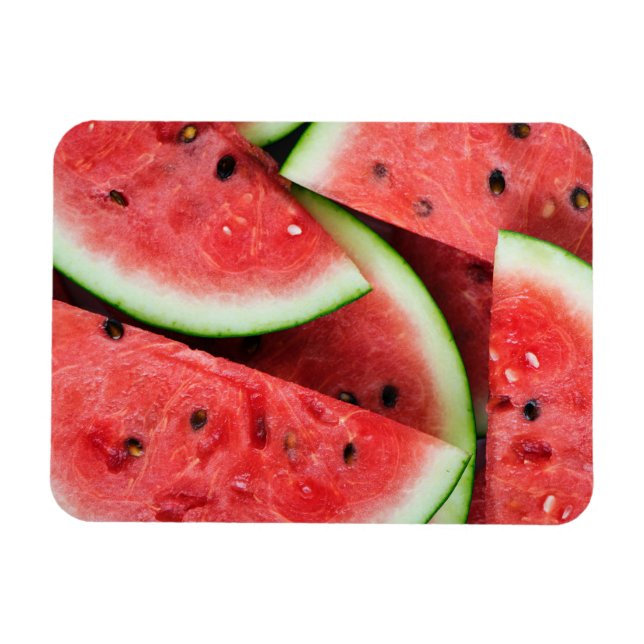 Summer Time Cold Watermelon Slices Magnet (Horizontal)