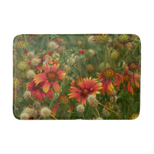 Summer time floral bath mat