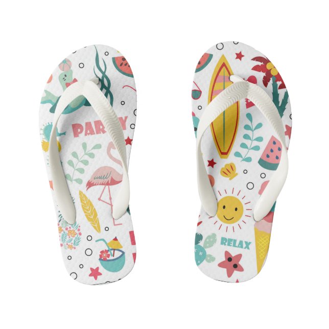 Summer Time Fun Kid's Flip Flops (Footbed)