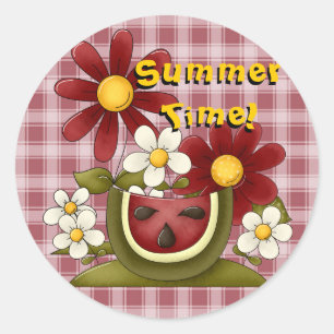 Summer Time Fun Watermelon Stickers