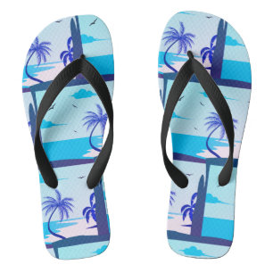 Summer time - Gloomy Blue Edition Flip Flops