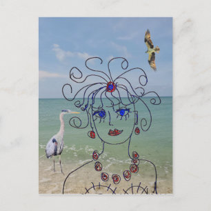 Summer time holiday postcard
