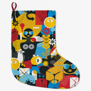 Summer time large christmas stocking