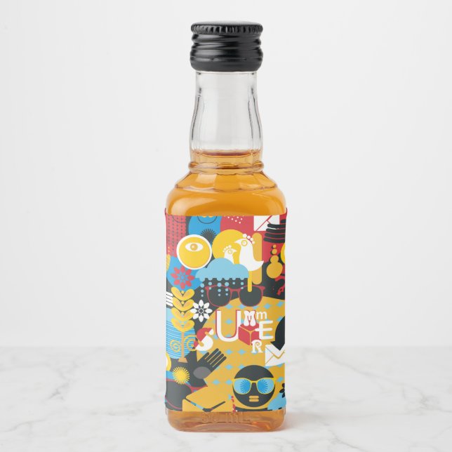 Summer time liquor bottle label (Front)
