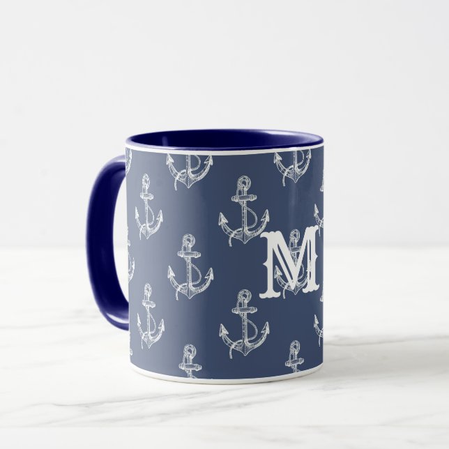 Summer Time Monogrammed Ocean Mug (Front Left)