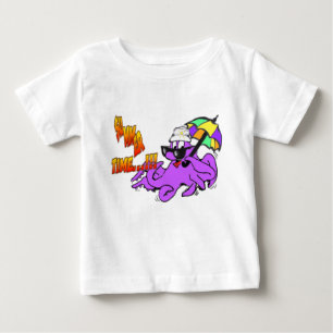Summer Time Octopus Toddler Ruffle Tee