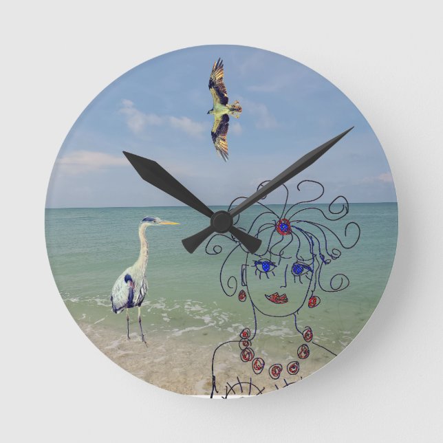 Summer time round clock (Front)