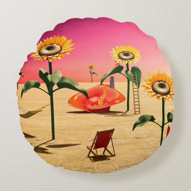 Summer Time Round Cushion (Front)