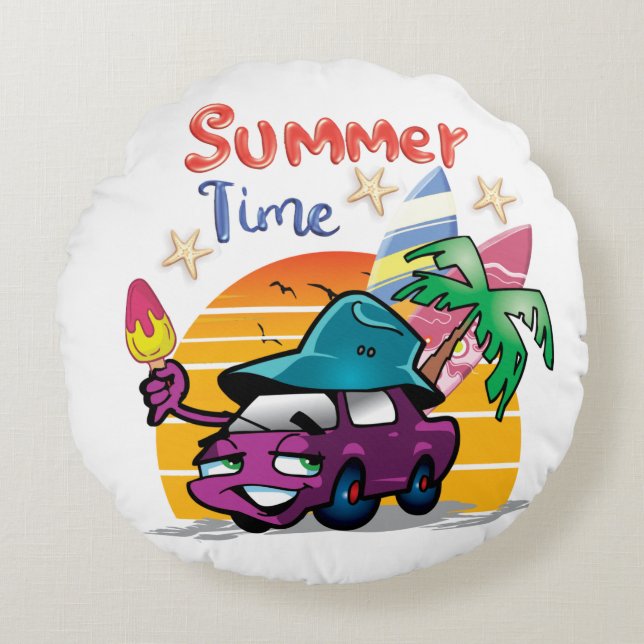 Summer Time Round Cushion (Front)