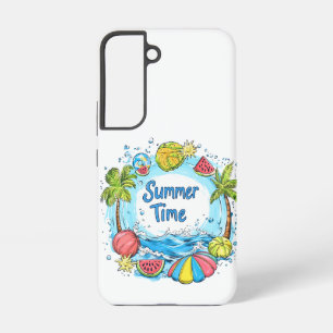 Summer Time - Summer Time Beach Illustration Samsung Galaxy Case
