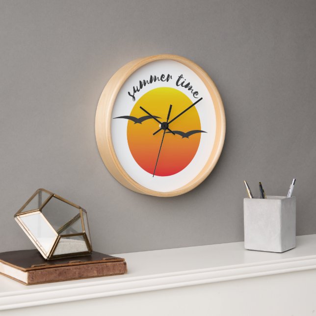 Summer Time Sunset Wall Clock (Office)