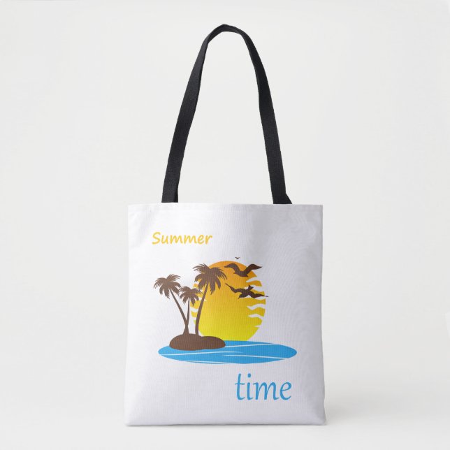 Summer Time, tropical sunshine, Tote Bag (Front)