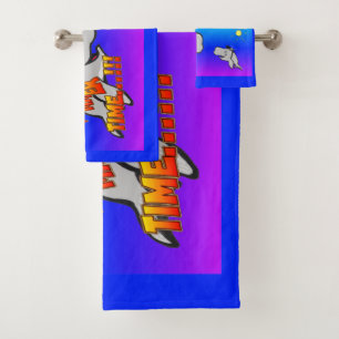 Summer Time Whales Cartoon Bath Towel Set