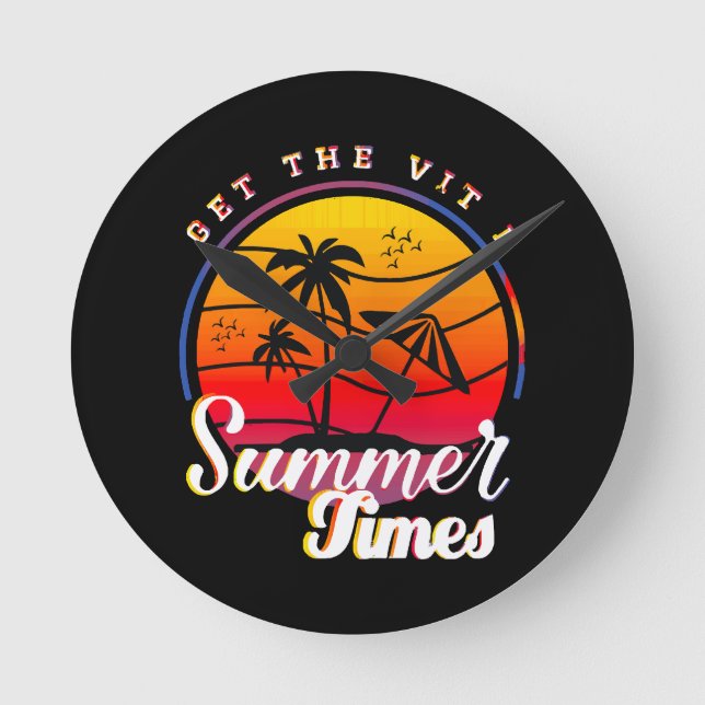Summer Times Round Clock (Front)