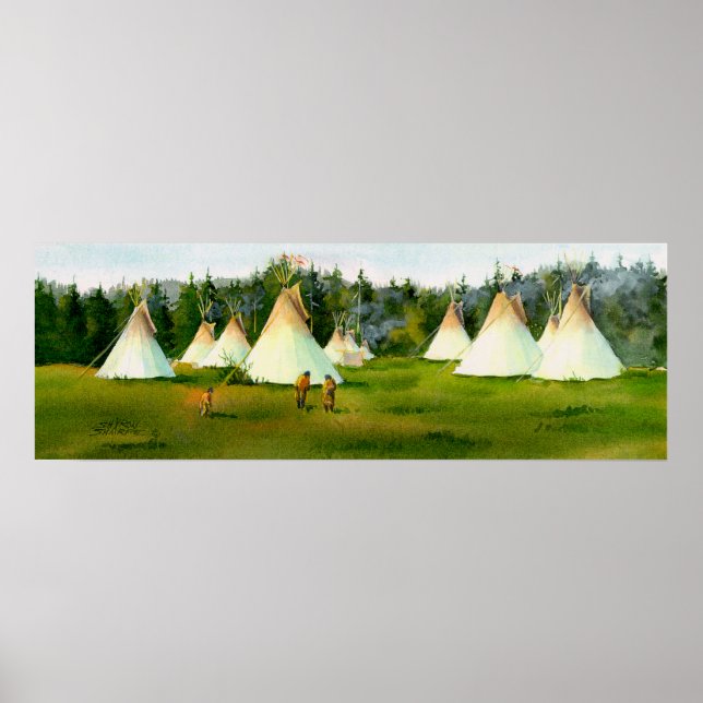 SUMMER TIPI CAMP by SHARON SHARPE Poster (Front)