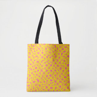 Summer Tote Bag of Pink and Design  – 16"x16"