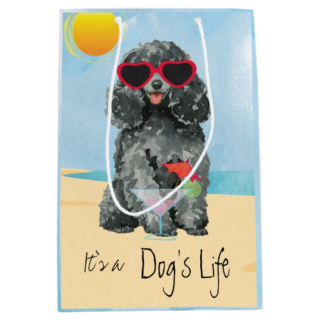 Summer Toy Poodle Medium Gift Bag (Front)
