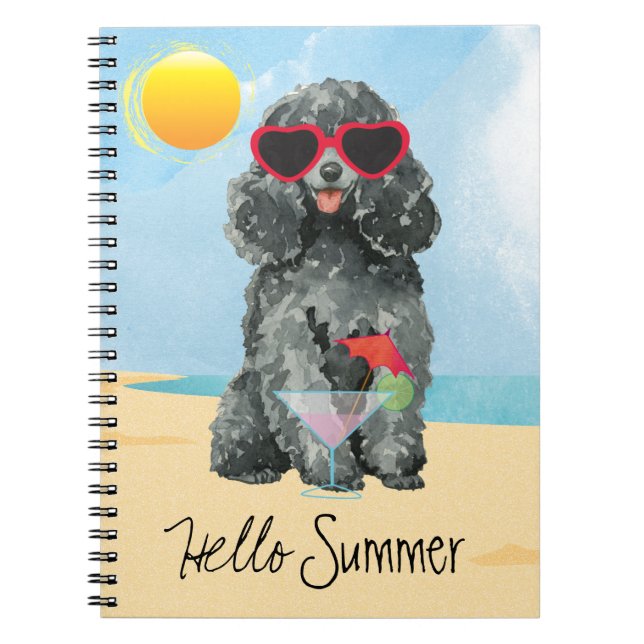 Summer Toy Poodle Notebook (Front)