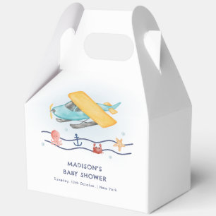 Summer Travel Adventure Sea Airplane Baby Shower Favour Box