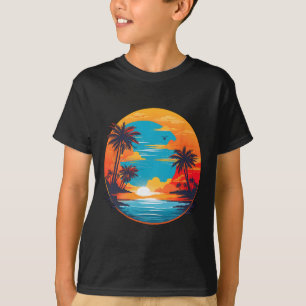 Summer Travel Fun Retro Holiday Camper Beach Sun S T-Shirt