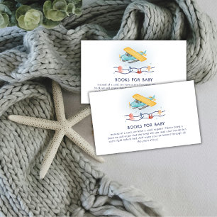 Summer Travel Sea Airplane Books For Baby Shower Enclosure Card
