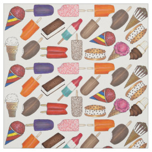 Summer Treats Ice Cream Man Popsicles Food Fabric