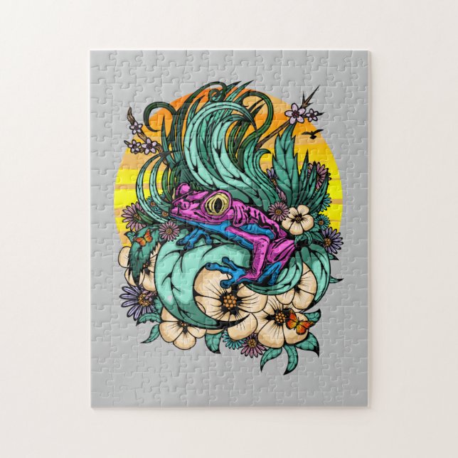 Summer Tree Frog Jigsaw Puzzle (Vertical)